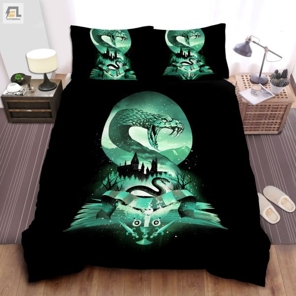 Snuggle With Slytherin Cozy Hogwarts Duvet Sets For Wizards elitetrendwear 1