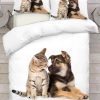 Pawsome Pals Duvet Cozy Cat Dog Friendship Bedding elitetrendwear 1
