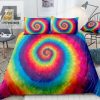 Groovy Giggles Comfy Hippie Rainbow Tie Dye Bedding Set elitetrendwear 1
