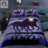 Gallop Into Comfort Funny Black Horse Duvet Bedding Set elitetrendwear 1