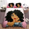 Witty Wink Custom Name Black Girl Duvet Cover Set elitetrendwear 1