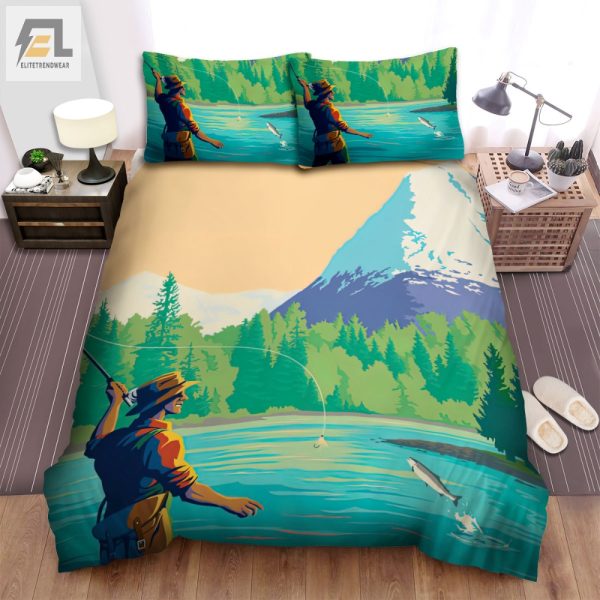 Hooked On Comfort Alaska Kenai River Fishing Bedding elitetrendwear 1