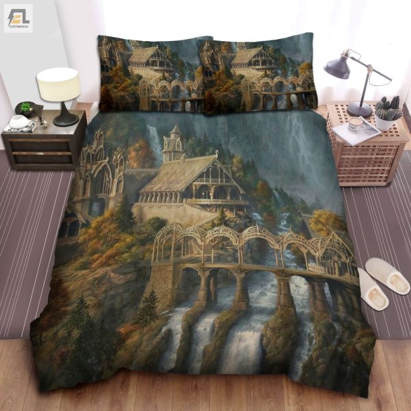 Elf Sleep Await Cozy Rivendell Duvet Cover For Lotr Fans elitetrendwear 1