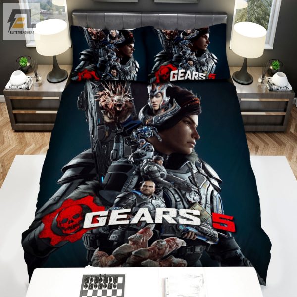 Snuggle With Gears 5 Heroes Comfy Duvet Cover Bedding Set elitetrendwear 1