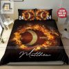 Score Big Zzzs Personalized Football Fire Ball Duvet Set elitetrendwear 1