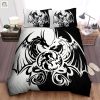 Funny Black White Dragon Duvet Snore With A Roar Bedding elitetrendwear 1