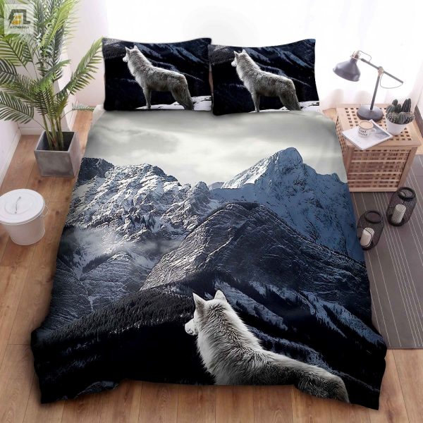 Howl At Night Cozy Wolf Duvet Cover Sets elitetrendwear 1