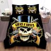 Rock N Snooze Guns N Roses Skull Duvet Set elitetrendwear 1