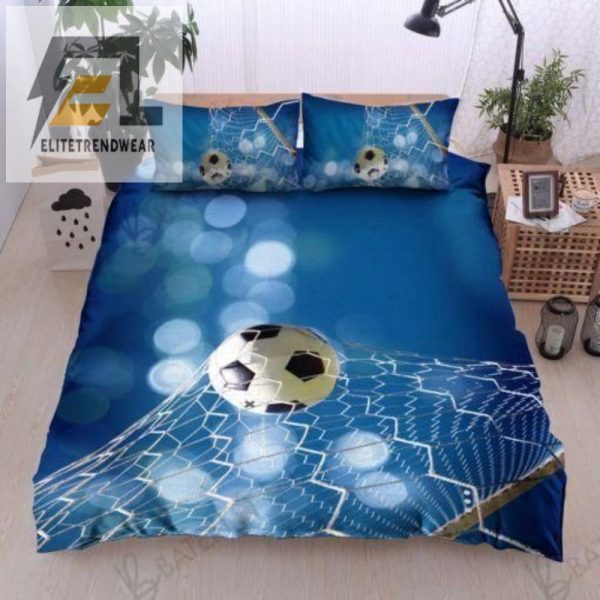 Score In Sleep Quirky Soccer Goal Duvet Bedding Set elitetrendwear 1