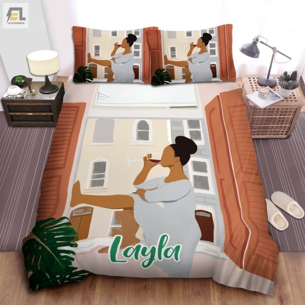 Sleep Like Royalty Custom Black Girl Magic Wine Duvet Set elitetrendwear 1