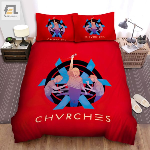 Dream In Red Cozy Chvrches Duvet Cover Band Lovers Rejoice elitetrendwear 1