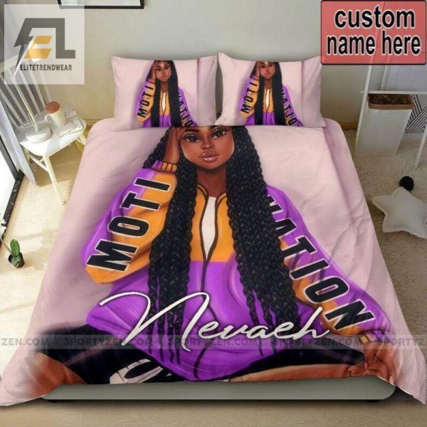 Dream Like A Queen Custom Black Girl Hair Duvet Sets elitetrendwear 1