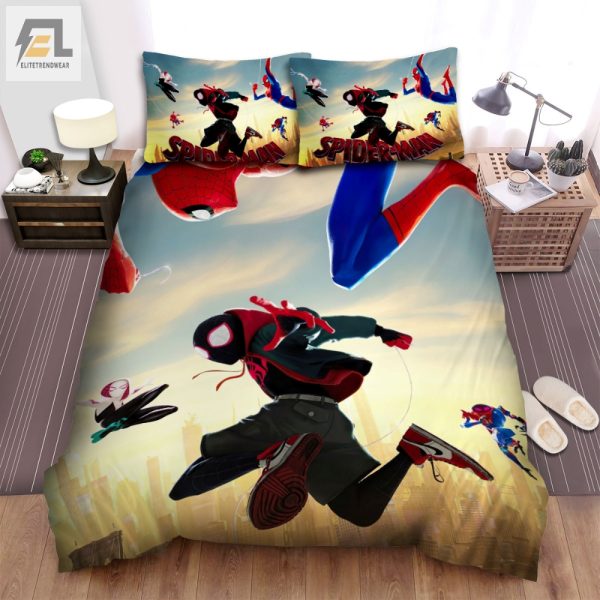 Spidey Sky Pose Duvet Swing Into Comfy Cool Dreams elitetrendwear 1