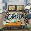 Stay Cozy Laugh Happy Camper Duvet Cover Bedding Set elitetrendwear 1