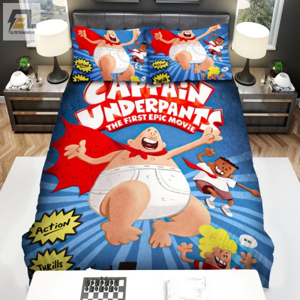 Comfy Comic Captain Underpants Duvet Sets Fun Unique elitetrendwear 1