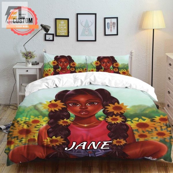 Sunflower Braids Duvet Unique Comfy Gift For Her With A Wink elitetrendwear 1