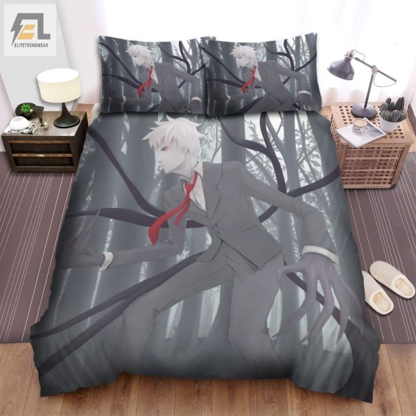 Quirky Slenderman Anime Duvet Cozy Comfy Halloween Bedding elitetrendwear 1