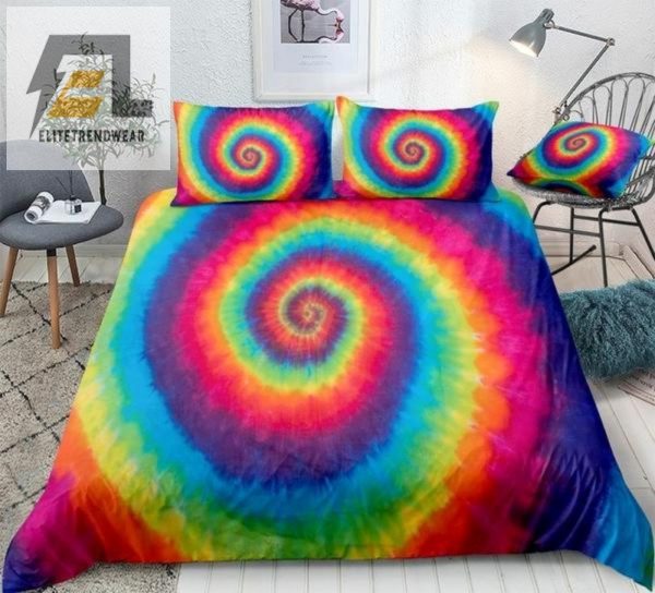 Groovy Rainbow Tie Dye Bedding Sleep Like A Hippie elitetrendwear 1