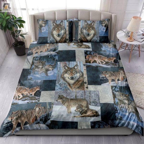 Snuggle With A Snow Wolf Wildly Comfy Bedding Sets elitetrendwear 1