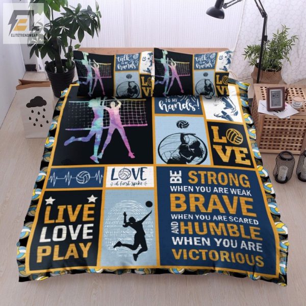 Spike Up Your Sleep Funny Volleyball Bedding Set elitetrendwear 1