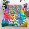 Quirky 3D Hippie Tie Dye Duvet Cover Cozy Unique Bedding elitetrendwear 1