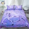 Sleep With Unicorns Funny Purple Duvet Cover Set Magic elitetrendwear 1