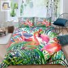 Tickled Pink Flamingo Leaf Duvet Set Comfort Meets Fun elitetrendwear 1