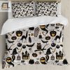 Spooky Skulls Cozy Laughs Halloween Duvet Cover Set elitetrendwear 1