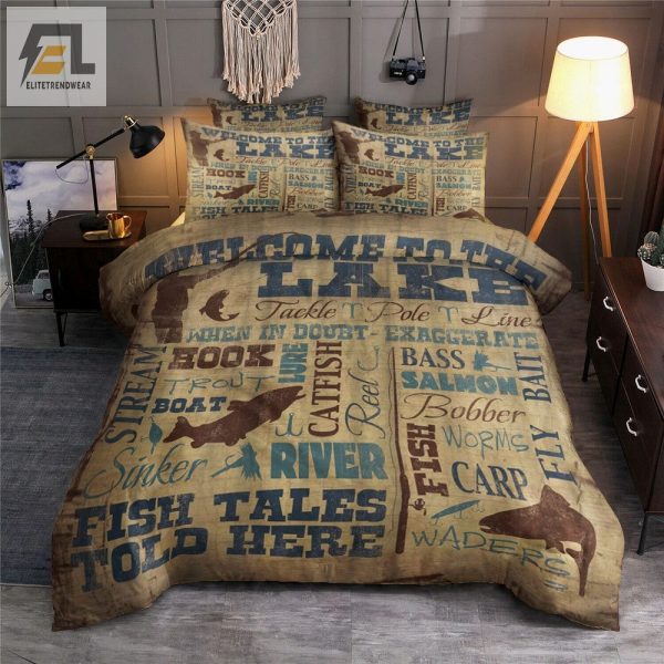 Comfy Fish Tale Duvet Cozy Bedding Set For Anglers elitetrendwear 1