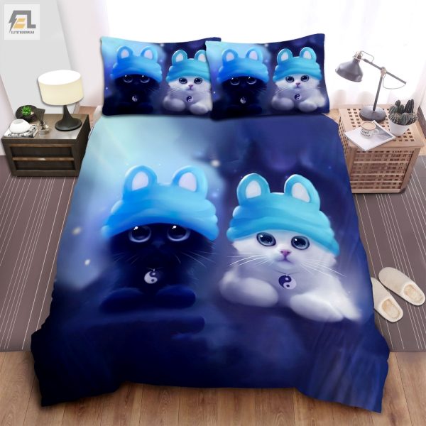 Whimsical Tai Chi Cats Duvet Cozy Comfy Hilarious Bedding elitetrendwear 1