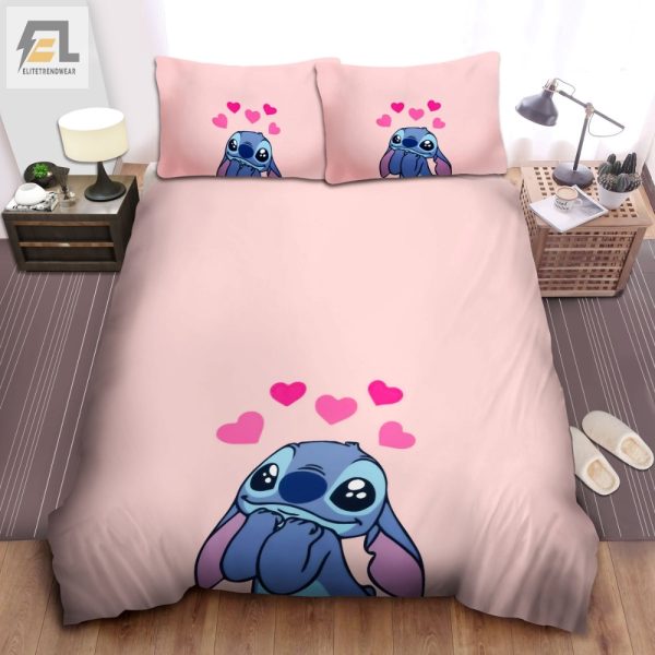 Quirky Lilo Stitch Love Duvet Cozy Fun Bedding Set elitetrendwear 1