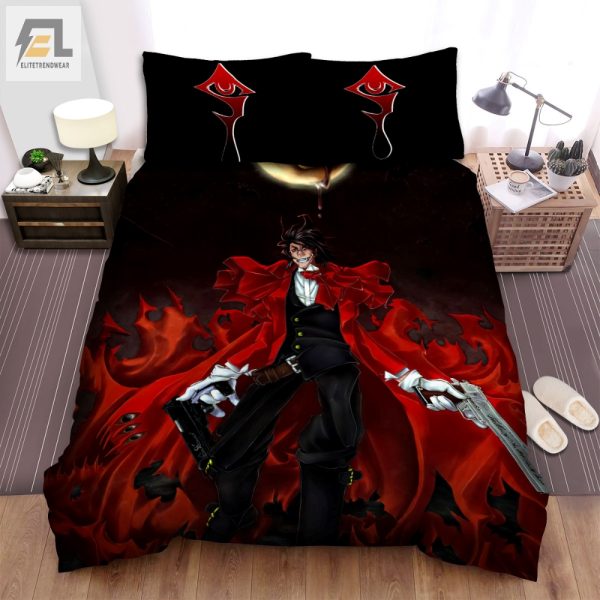 Sleep Like A Vampire Alucard Gun Art Duvet Set elitetrendwear 1