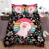 Snuggle Up Funny Girl Loves Pigs Cozy Duvet Cover Set elitetrendwear 1
