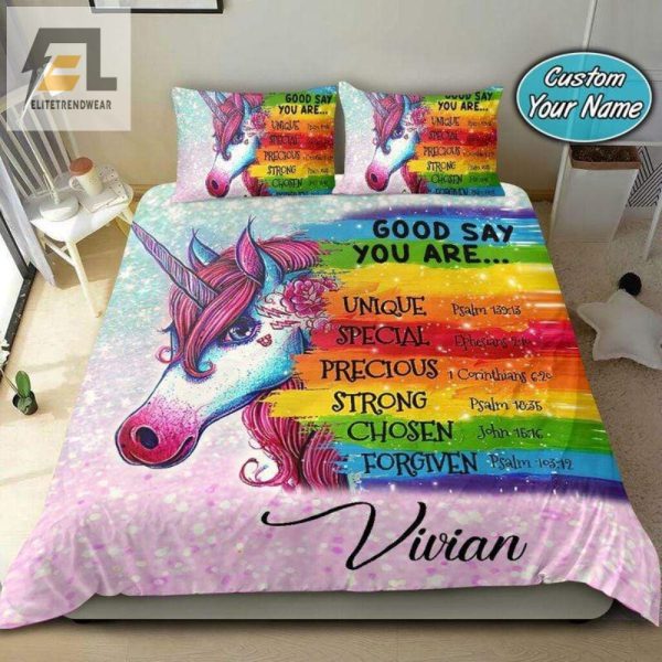 Sleep With Unicorn Gods Custom Name Duvet Set Unique Fun elitetrendwear 1