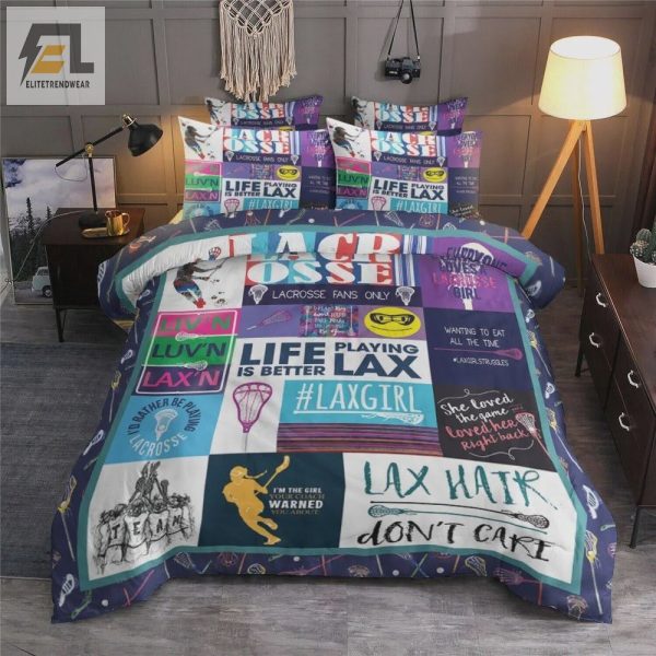 Lax Moms Dream Hilarious Lacrosse Duvet Cover Set elitetrendwear 1