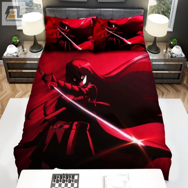 Sleep Like An Assassin With Akames Cozy Red Duvet Set elitetrendwear 1