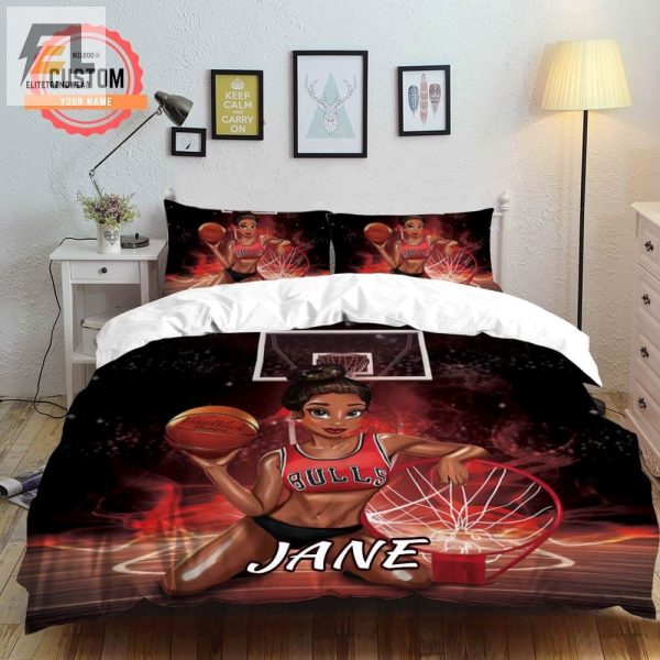 Dunk Dreamin Diva Custom Basketball Bedding For Her elitetrendwear 1