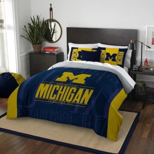 Sleep Like A Wolverine Fun Cozy Michigan Bedding Set elitetrendwear 1