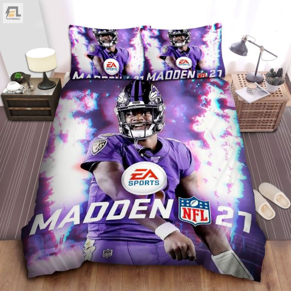 Lamar Jackson Madden Nfl 21 Duvet Sleep Like A Mvp elitetrendwear 1