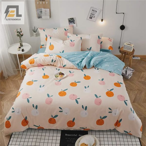 Peachy Dreams Comfy Peach Style 2 Duvet Cover Sets elitetrendwear 1