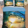 Dive Into Dreamland Wavy Blue Sunlight Duvet Sets elitetrendwear 1