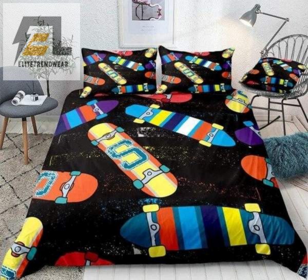 Rollin In Bed Funky Cozy Skateboard Duvet Sets elitetrendwear 1