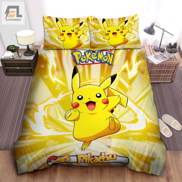 Escape With Pikachu Fun Bedding Set For Pokemon Fans elitetrendwear 1