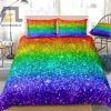 Catch Sweet Dreams Funky Rainbow Glitter Bedding Set elitetrendwear 1