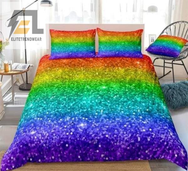 Catch Sweet Dreams Funky Rainbow Glitter Bedding Set elitetrendwear 1