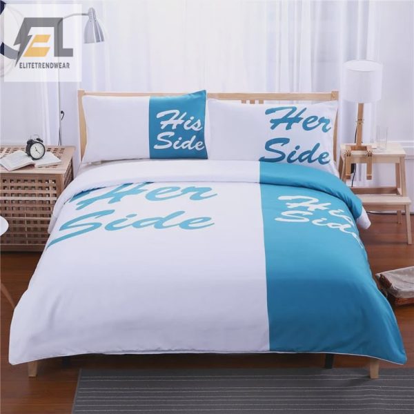 Funny His Her Side Duvet Cover Cozy Unique Bedding elitetrendwear 1