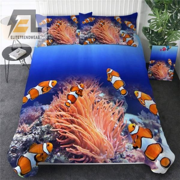 Comfy Clown Fish Coral Bedding Dive Into Ocean Dreams elitetrendwear 1