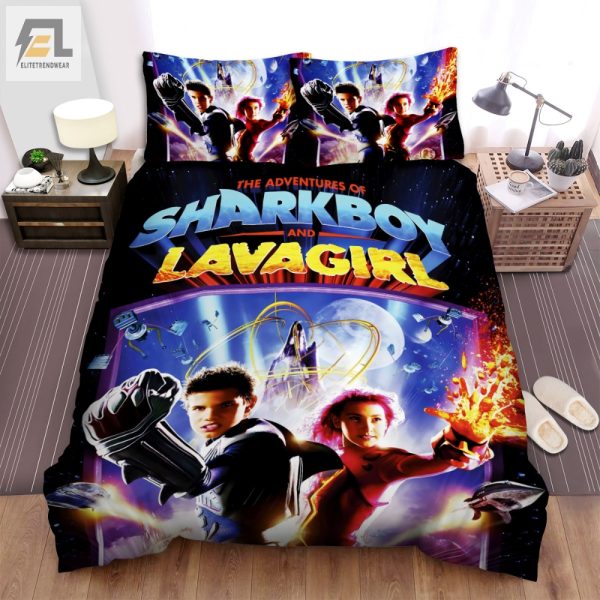 Dream Big Hilarious Sharkboy Lavagirl Duvet Cover Set elitetrendwear 1