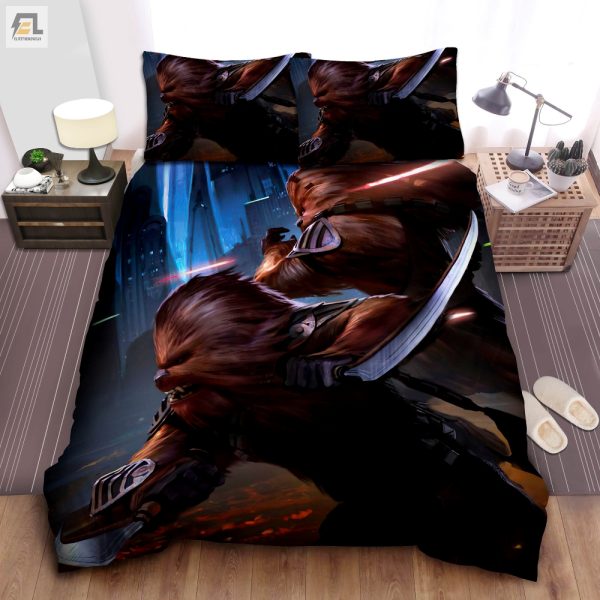 Sleep With Double Chewbacca Star Wars Funny Bedding Sets elitetrendwear 1