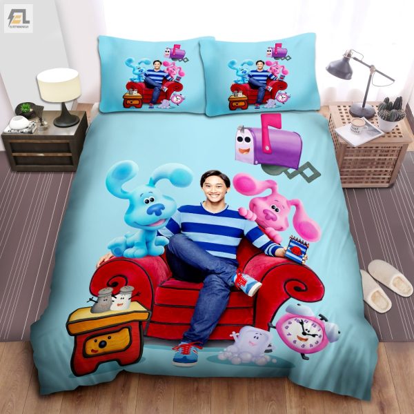 Snail Mail Dreams Blues Clues Bedding Set Josh Chair Fun elitetrendwear 1